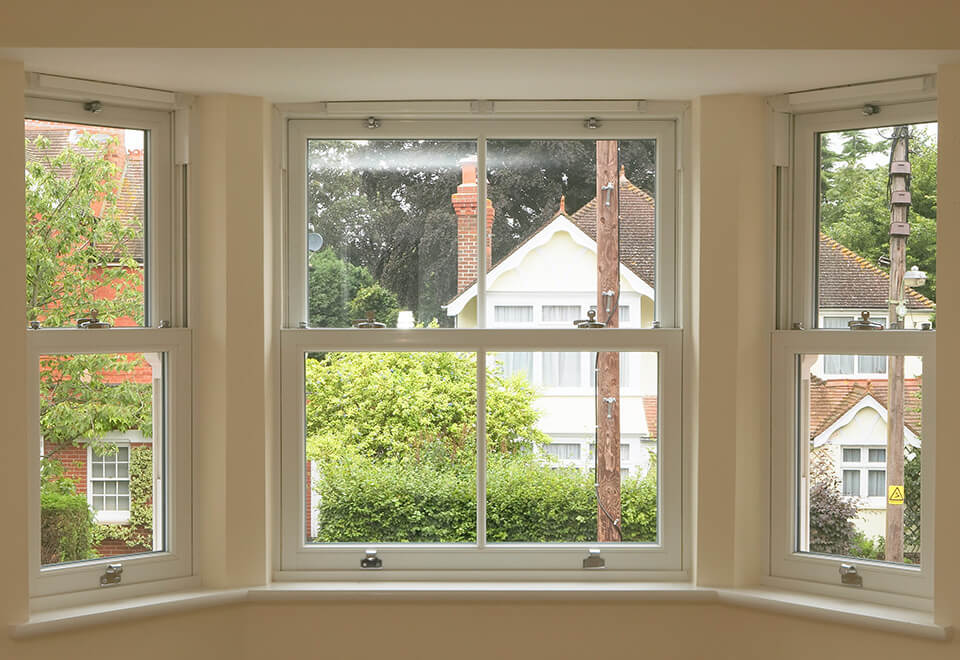 Bay uPVC sliding sash windows